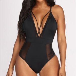 Black Sexy One Piece Bathing Suit